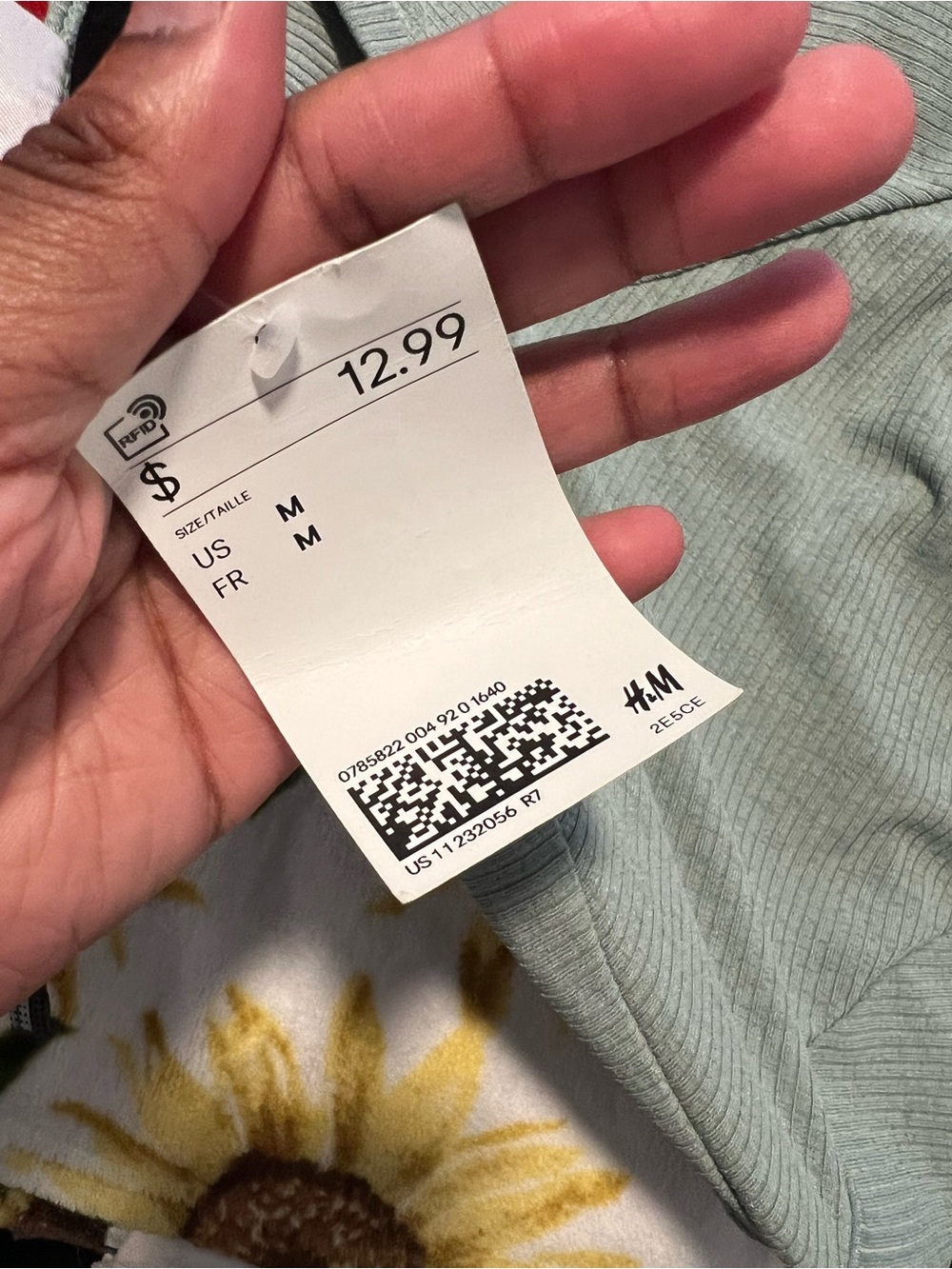 H&M Sage Green Twist-Front Crop Top - Picture 5 of 5